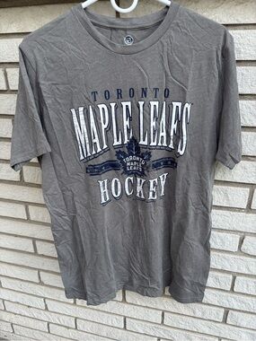 Toronto Maple Leafs Men’s T-Shirt Gray Size L NHL Hockey Tee